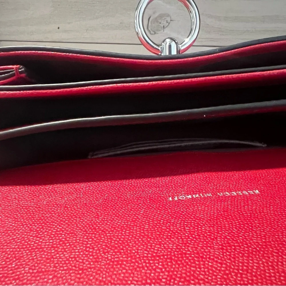 NWOT~Rebecca Minkoff Red Shoulder / Crossbody Bag - Picture 3 of 13